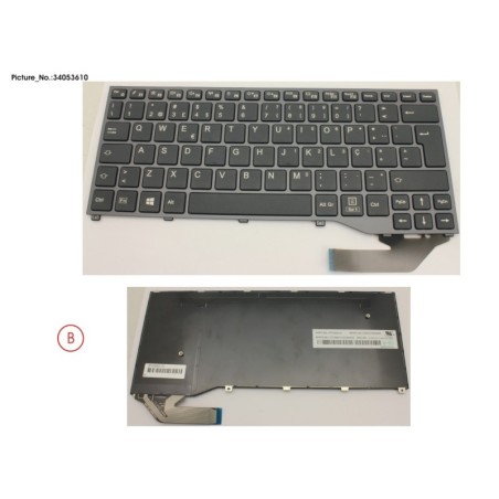 34053610 - KEYBOARD BLACK W.O TS PORTUGAL