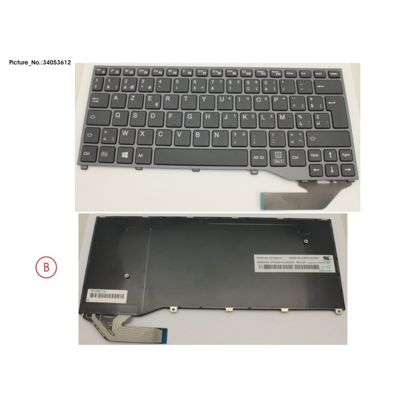 34053612 - KEYBOARD BLACK W.O TS BELGIUM