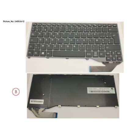 34053612 - KEYBOARD BLACK W.O TS BELGIUM