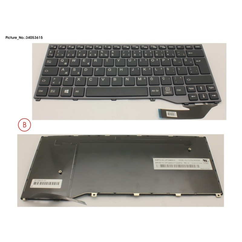 34053615 - KEYBOARD BLACK W.O TS TURKEY