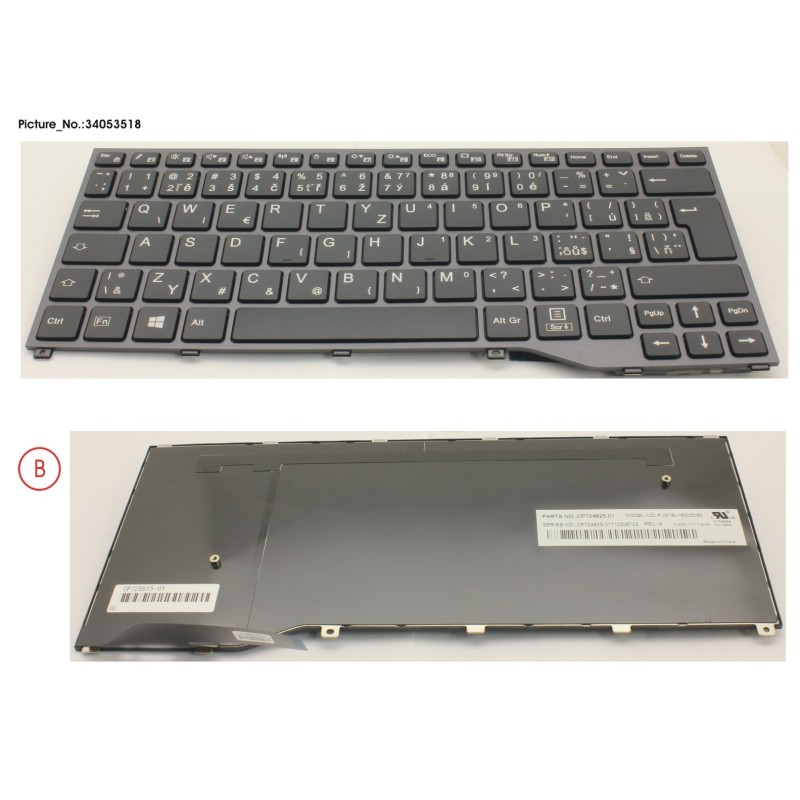 34053518 - KEYBOARD BLACK W.O TS CZECH.SLOVAKIA
