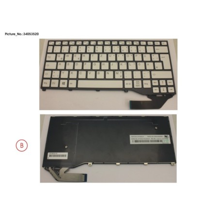 34053520 - KEYBOARD WHITE W.O TS GERMAN