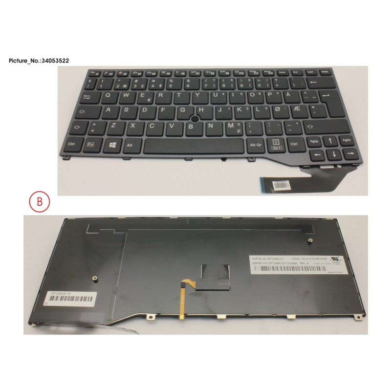 34053522 - KEYBOARD BLACK W. TS NORWAY