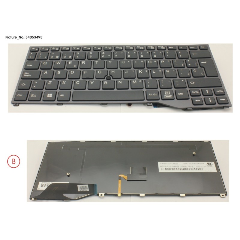 34053495 - KEYBOARD BLACK W. TS SPAIN