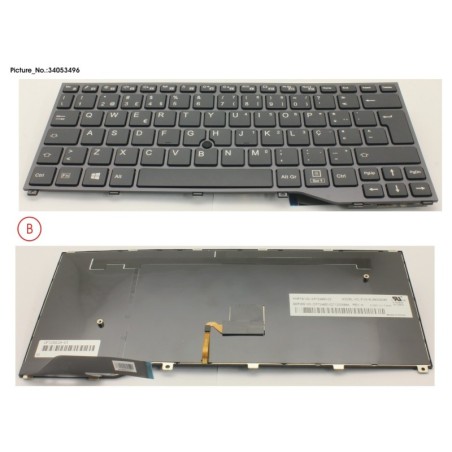 34053496 - KEYBOARD BLACK W. TS PORTUGAL