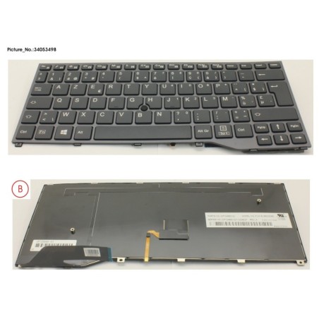 34053498 - KEYBOARD BLACK W. TS BELGIUM