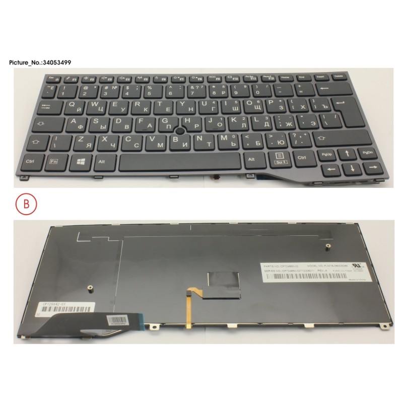 34053499 - KEYBOARD BLACK W. TS RUSSIA.US