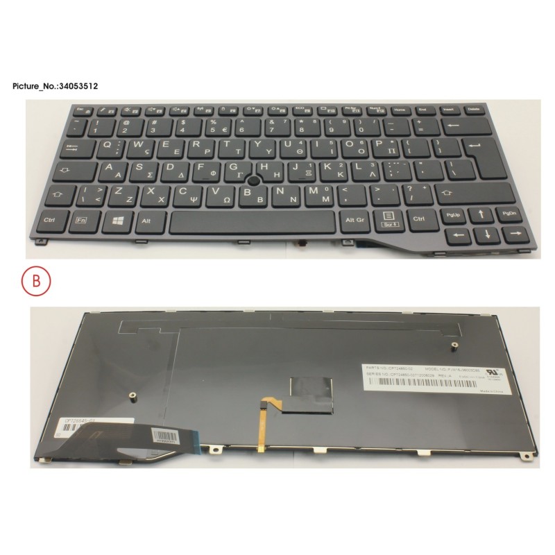 34053512 - KEYBOARD BLACK W. TS GREECE