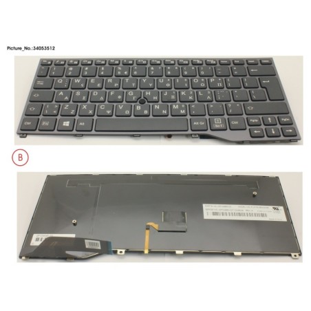 34053512 - KEYBOARD BLACK W. TS GREECE