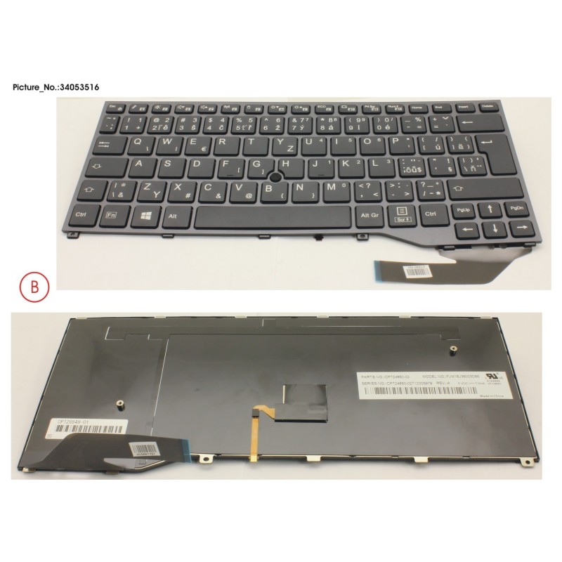 34053516 - KEYBOARD BLACK W. TS CZECH.SLOVAKIA