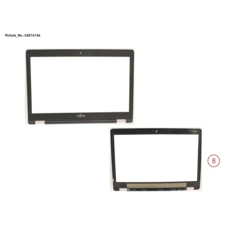 34074146 - LCD FRONT COVER (FOR FHD W. CAM.MIC)
