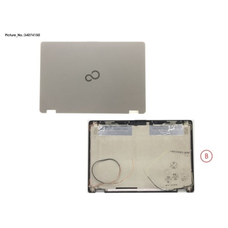 34074150 - LCD BACK COVER ASSY (HD) W.O CAM.MIC