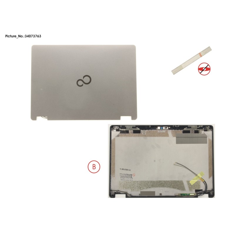 34073763 - LCD BACK COVER ASSY (FOR HD.W.CAM.WWAN)