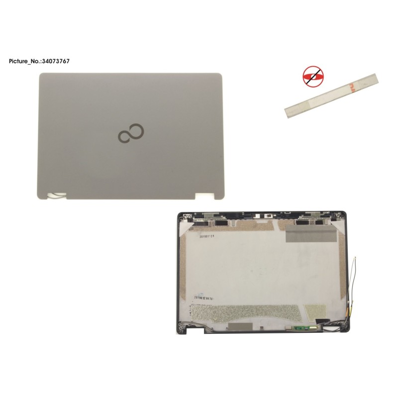 34073767 - LCD BACK COVER ASSY (FOR HD.W.MIC.WWAN)