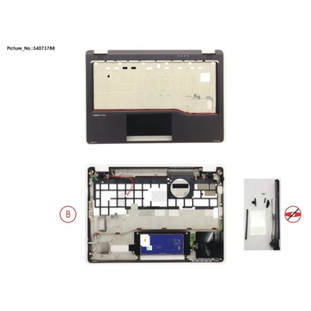 34073788 - UPPER ASSY W. SMARTCARD (FOR WWAN)