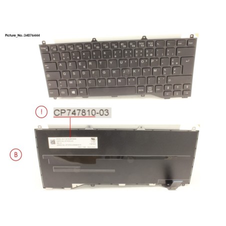 34076444 - KEYBOARD BLACK W.O TS FRANCE