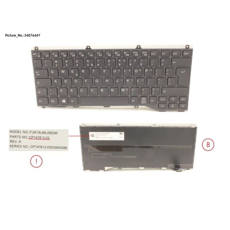 34076447 - KEYBOARD BLACK W.O TS US
