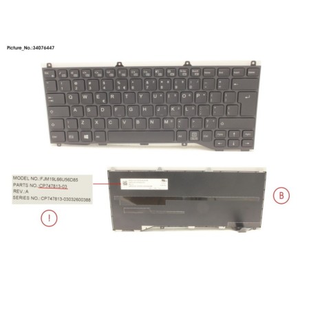 34076447 - KEYBOARD BLACK W.O TS US