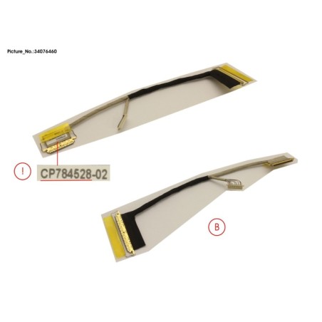34076460 - CABLE. LCD (NON TOUCH. HELLO CAM)