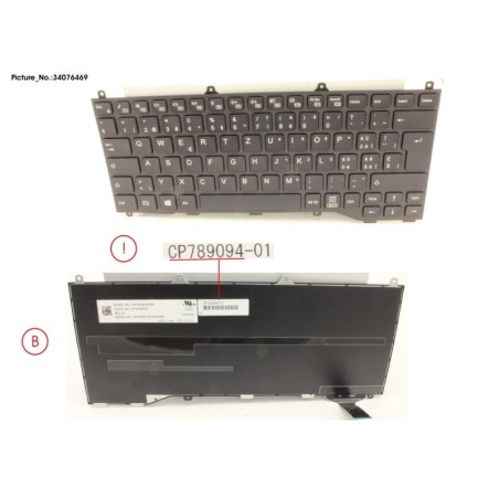 34076469 - KEYBOARD BLACK W.O TS SWISS