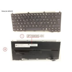 34076470 - KEYBOARD BLACK W.O TS BELGIUM