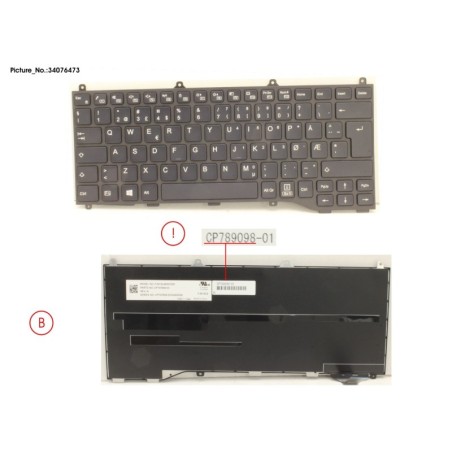 34076473 - KEYBOARD BLACK W.O TS NORWAY