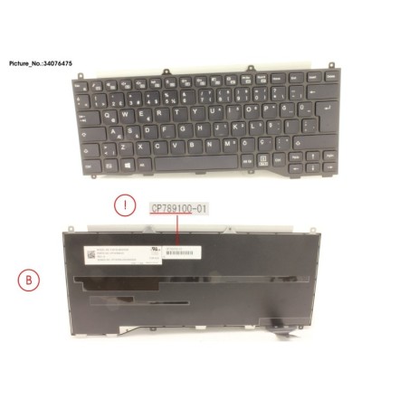 34076475 - KEYBOARD BLACK W.O TS TURKEY