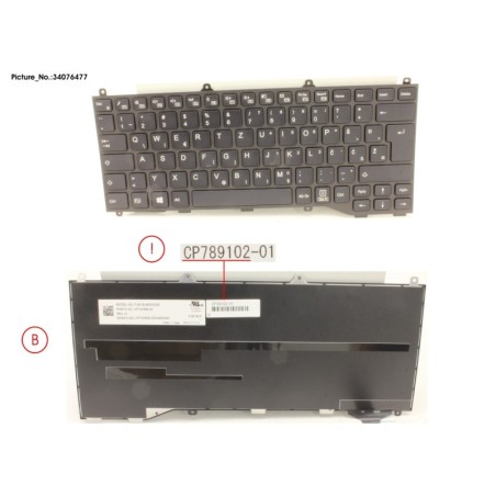 34076477 - KEYBOARD BLACK W.O TS EAST EUROPE