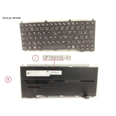 34076480 - KEYBOARD BLACK W.O TS CZECH.SLOVAKIA