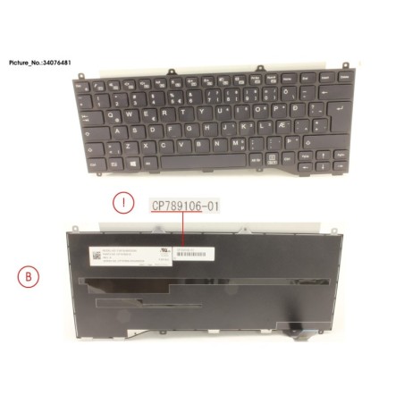 34076481 - KEYBOARD BLACK W.O TS ICELAND