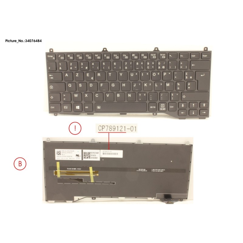 34076484 - KEYBOARD BLACK W. BL FRANCE