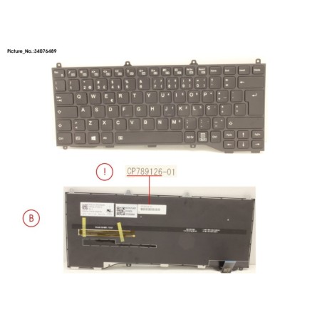 34076489 - KEYBOARD BLACK W. BL PORTUGAL
