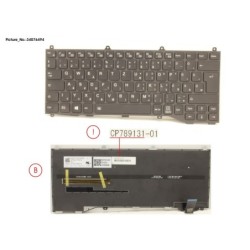 34076494 - KEYBOARD BLACK W. BL HUNGARY