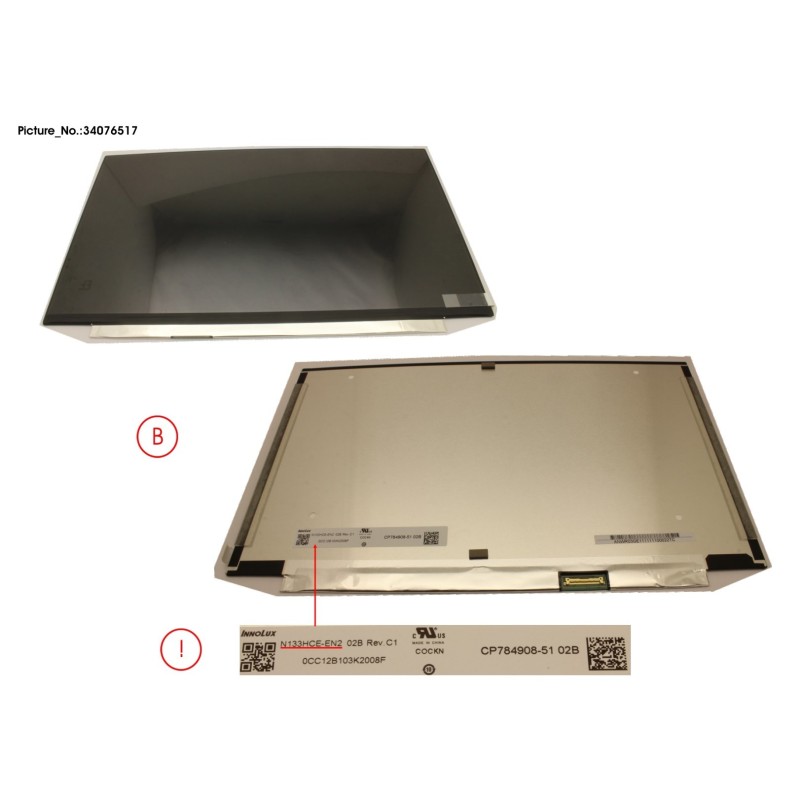 34076517 - LCD PANEL.NV133FHM-N6A. N133HCE-EN2(FHD)