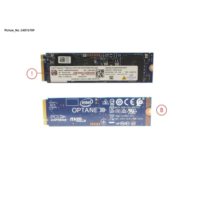 34076709 - SSD INTEL OPTANE 32GB.512GB