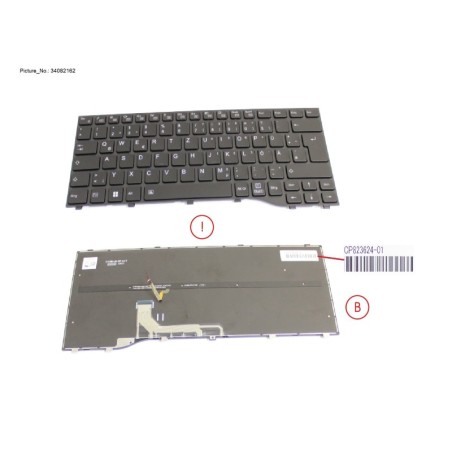 34082162 - KEYBOARD BLACK W. BL GERMANY