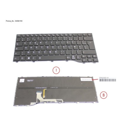 34082163 - KEYBOARD BLACK W. BL FRANCE
