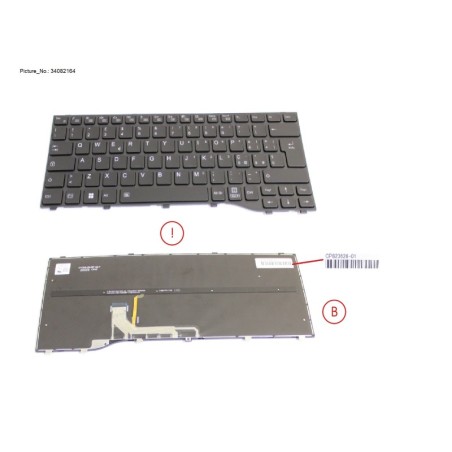 34082164 - KEYBOARD BLACK W. BL ITALY