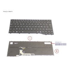 34082170 - KEYBOARD BLACK W. BL BELGIUM