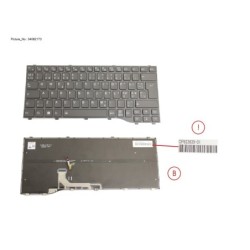 34082173 - KEYBOARD BLACK W. BL NORDIC