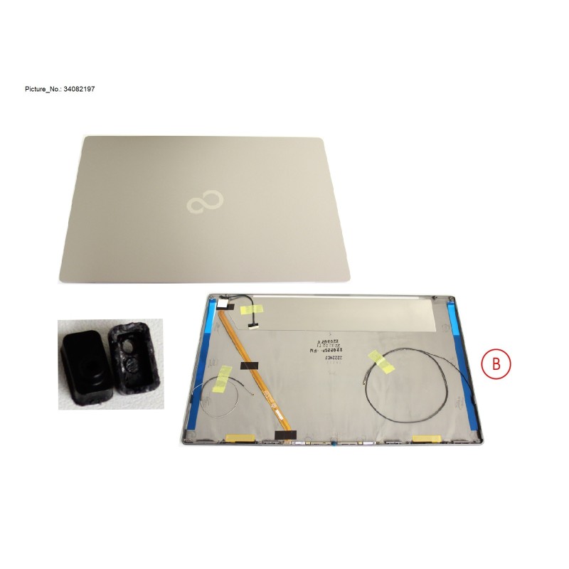34082197 - LCD BACK COVER FHD (E-PRIV.W. HELLO CAM)