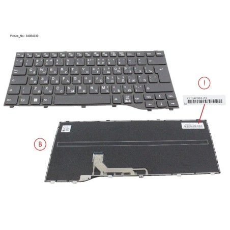 34084333 - KEYBOARD BLACK NORMAL RUS.US (NEW_FN)