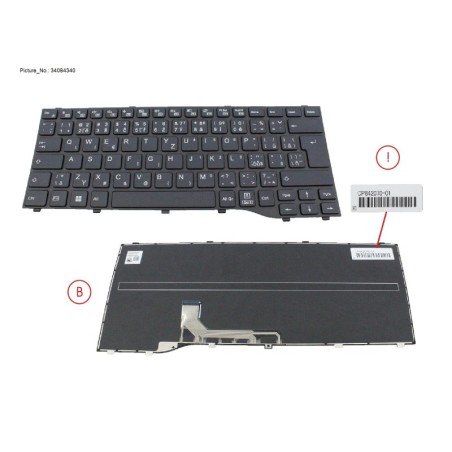 34084340 - KEYBOARD BLACK NORMAL CZ.SLK.US (NEW_FN)