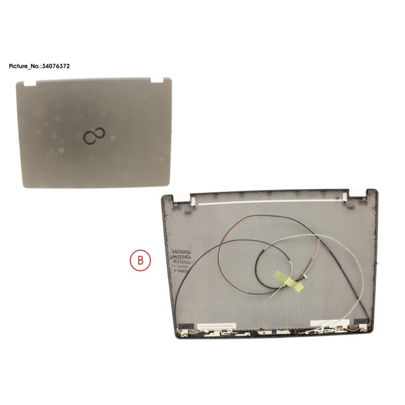 34076372 - LCD BACK COVER ASSY (W. RGB CAMERA)