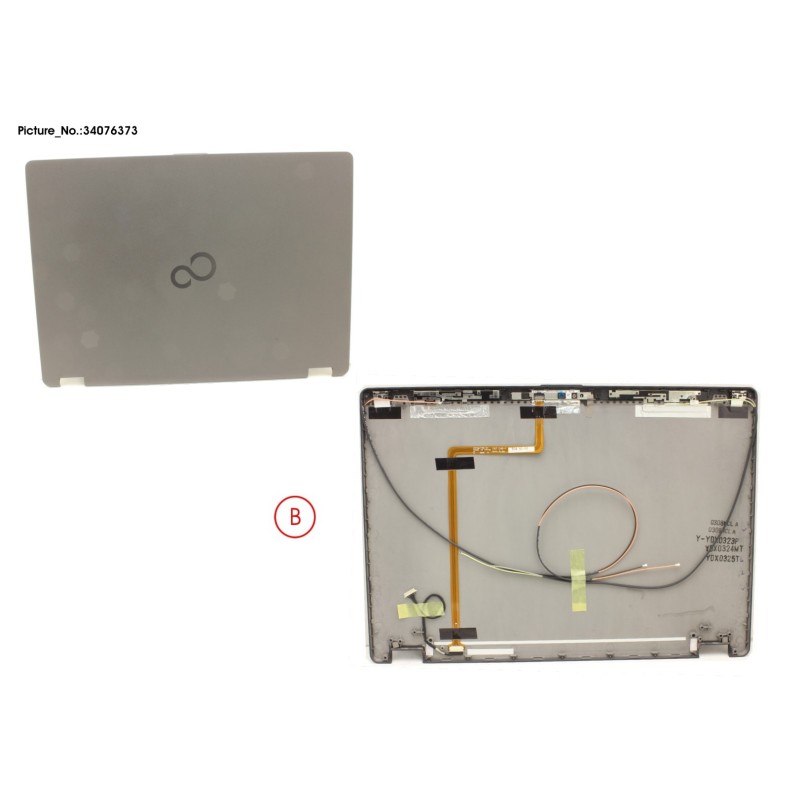34076373 - LCD BACK COVER ASSY (W. HELLO CAMERA)