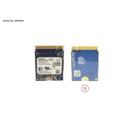 34078964 - SSD PCIE M.2 2230 256GB BG4 (NON-SED)