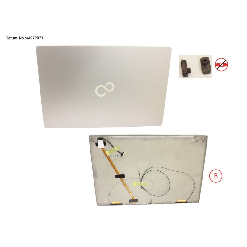 34079071 - LCD BACK COVER ASSY (W. HELLO. EPRIV)