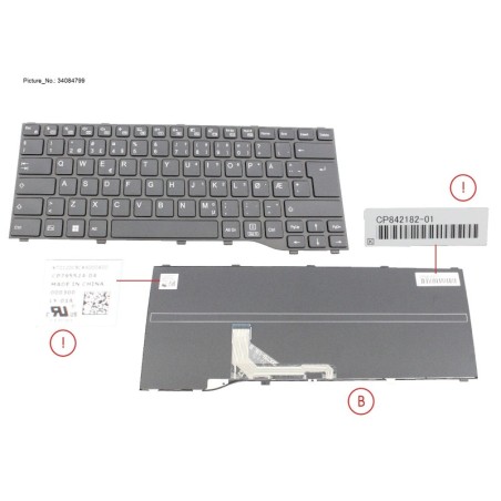 34084799 - KEYBOARD BLACK NORWAY WIN11 (NEW_FN)