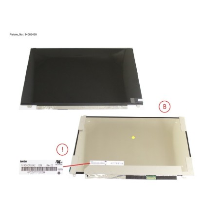 34082439 - LCD ASSY 14  E-PRIV W. PLATE