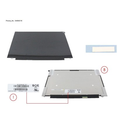 34084318 - LCD ASSY 14  FHD W. PLATE